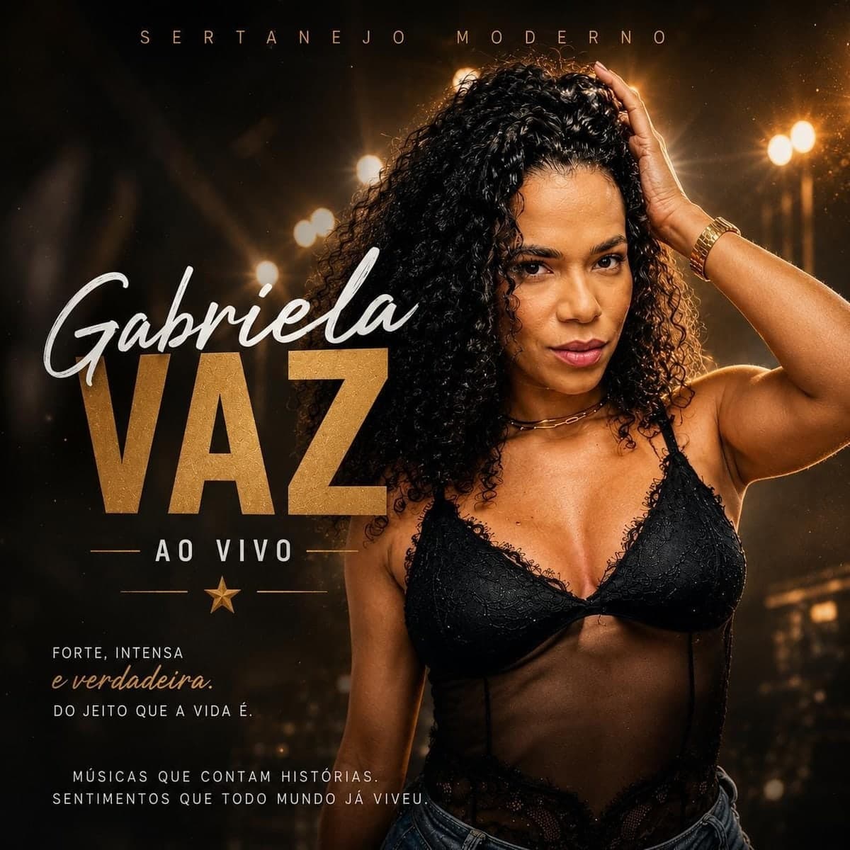 Arte de divulgação do show Gabriela Vaz Ao Vivo
